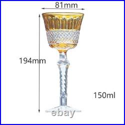 A Set of 7pcs Glass Hand Carved Stemware Glassware 150ml Christmas Gift