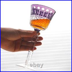 A Set of 7pcs Glass Hand Carved Stemware Glassware 150ml Christmas Gift