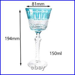 A Set of 7pcs Glass Hand Carved Stemware Glassware 150ml Christmas Gift