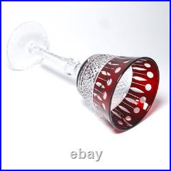 A Set of 7pcs Glass Hand Carved Stemware Glassware 150ml Christmas Gift