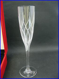 A set of 4 Cartier CrystalDanse De Feu Champagne FlutesPresentation BoxMINT