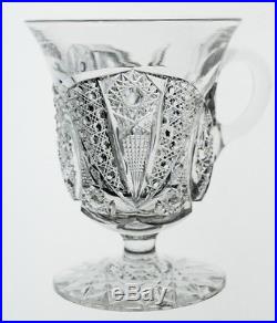 ABP Meriden 161 American Brilliant Period Punch Bowl Set Crystal