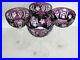 AJKA MARSALA AMETHYST CASED CUT TO CLEAR CHAMPAGNE SAUCER Set of 4