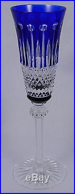 AJKA OLINDA GODINGER KING LOUIS Cobalt Blue Champagne Flute Glass SET OF 4