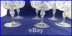 AMERICAN BRILLIANT CUT GLASS-Set (6) Matching Champagne / Sherbets