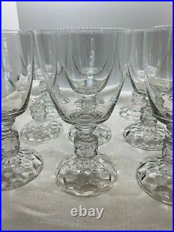 AMERICAN LADY Fostoria Set Lot 12 Clear Water Goblets Cut Crystal 1934 1971