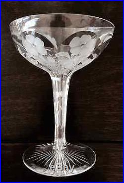 ANTIQUE circa 1920 C. LIBBEY Cut Crystal Glasses- Marked- Glassware- Set of 25