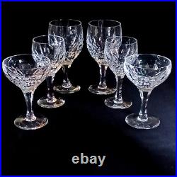 ATLANTIS AZORES WATER, WINE, CHAMPAGNE GLASSES, Cut Lead Crystal, 6PC SET