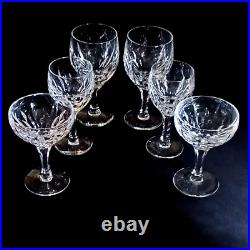 ATLANTIS AZORES WATER, WINE, CHAMPAGNE GLASSES, Cut Lead Crystal, 6PC SET