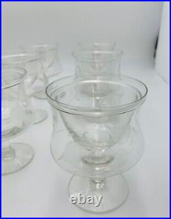 AVITRA Crystal Shrimp Cocktail Set of 9 chillers Caviar 1960's Rare Vintage