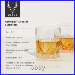 Admiral Crystal Rocks Glasses Viski (Set of 2)