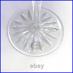 Ajka Castille Cobalt Blue Martini Glass Cut 2 Clear Crystal 7.25 Tall Set of 2