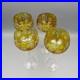 Ajka Crystal Stemware MARSALA GOLDEN / AMBER Large Wine Glasses Set of Four