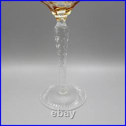Ajka Crystal Stemware MARSALA GOLDEN / AMBER Large Wine Glasses Set of Four