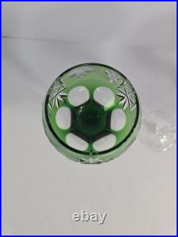 Ajka Marsala Wine Hock Glasses Crystal Clear Bohemia Hungary Set Of 4