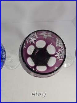 Ajka Marsala Wine Hock Glasses Crystal Clear Bohemia Hungary Set Of 4