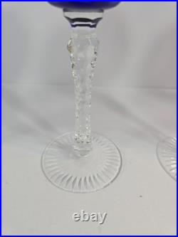 Ajka Marsala Wine Hock Glasses Crystal Clear Bohemia Hungary Set Of 4