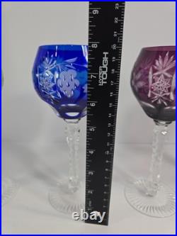Ajka Marsala Wine Hock Glasses Crystal Clear Bohemia Hungary Set Of 4