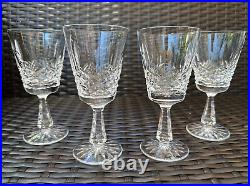 Amazing Set of 4 WATERFORD CRYSTAL Kenmare (Cut) Claret Wine Glasses MINT