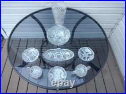 Anchor Hocking Wexford Vintage Crystal Glassware Set 8 pc