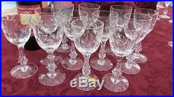 Antique 1960's TIFFIN SOVEREIGN Crystal Stemware Glass set 60 Pc Beautiful