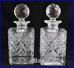 Antique American Brilliant Dorflinger Tantalus Set Marlboro Crystal Decanters