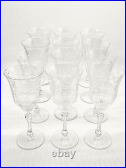 Antique Art Deco Libbey Rock Sharpe Crystal Talbot Wine Glasses Set/12 1930s EUC Antique Art Deco Libbey Rock Sharpe Crystal Talbot Wine Glasses Set/12 1930s EUC
