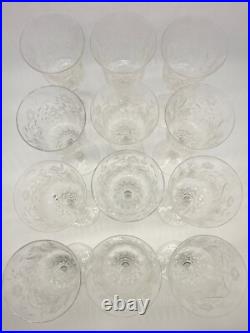 Antique Art Deco Libbey Rock Sharpe Crystal Talbot Wine Glasses Set/12 1930s EUC Antique Art Deco Libbey Rock Sharpe Crystal Talbot Wine Glasses Set/12 1930s EUC