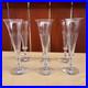 Antique Champagne Wine Cut Flute Glass 19th century Polished Pontil Crystal
