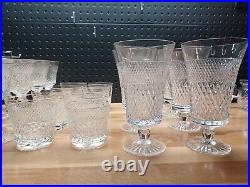 Antique Crystal Glassware Royal Doulton 32 Glasses Set Excellent Condition