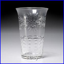 Antique Cut Crystal Small Tumblers Set of 10 Grape Garland Motif Unsigned 3.75h