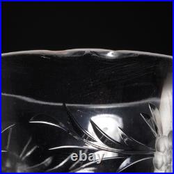 Antique Cut Crystal Small Tumblers Set of 10 Grape Garland Motif Unsigned 3.75h