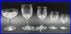 Antique French Baccarat Crystal Cut Colors Glasses Glassware Set 167 Pcs
