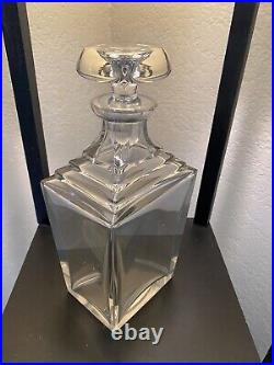 Antique Glass Decanter Victorian Art Deco Wine Vintage Claret With Glassware