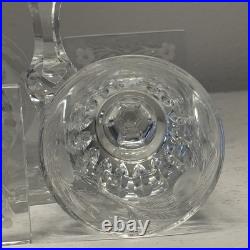 Antique Hawkes Gravic Fruit Goblets Square Base Cut Crystal set of 6