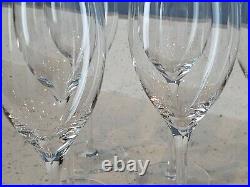 Antique Vintage Set 6 VAL ST LAMBERT VSL Crystal Wine Glass Sherry Cordials 7.5