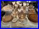 Arcoroc Rosaline Pink Swirl 38 Pc. Set Glass Crystal France