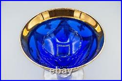 Arte Italica Cobalt Blue Footed Dessert Bowl 4 3/4 H Set of 4 FREE USA SHIPPING