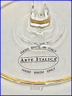 Arte Italica NEW! Serena Glassware 8 Set of 4 Made In Italy 4875R