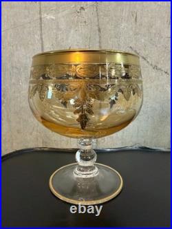 Arte Italica Vetro Gold Baroque Goblet Glasses. Set Of 6 Excellent Condition