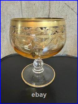 Arte Italica Vetro Gold Baroque Goblet Glasses. Set Of 6 Excellent Condition