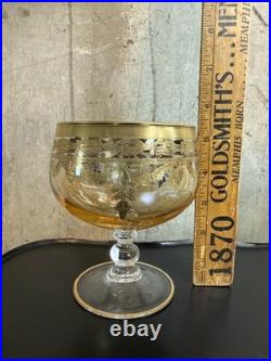 Arte Italica Vetro Gold Baroque Goblet Glasses. Set Of 6 Excellent Condition