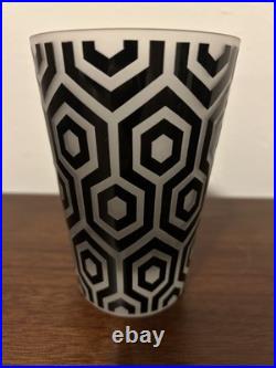 Artel Graphic Collection Crystal Tumblers Black Clear Set 6 Highball Glasses