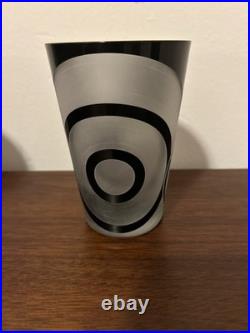 Artel Graphic Collection Crystal Tumblers Black Clear Set 6 Highball Glasses