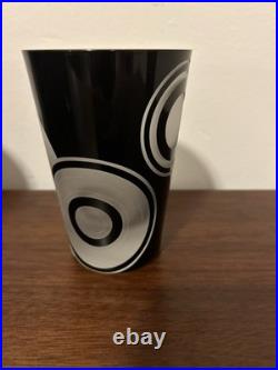 Artel Graphic Collection Crystal Tumblers Black Clear Set 6 Highball Glasses