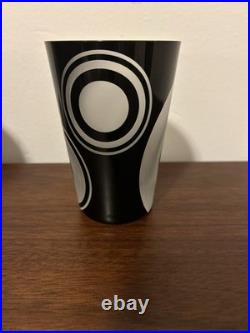 Artel Graphic Collection Crystal Tumblers Black Clear Set 6 Highball Glasses