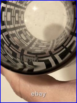 Artel Graphic Collection Crystal Tumblers Black Clear Set 6 Highball Glasses