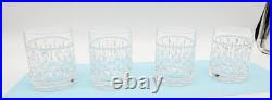 Aston Set of 4 Ralph Lauren Crystal Old Fashioned Cocktail Glasses 8 oz Tumblers