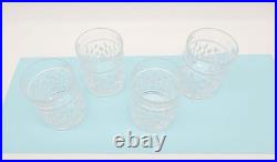 Aston Set of 4 Ralph Lauren Crystal Old Fashioned Cocktail Glasses 8 oz Tumblers