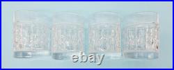 Aston Set of 4 Ralph Lauren Crystal Old Fashioned Cocktail Glasses 8 oz Tumblers